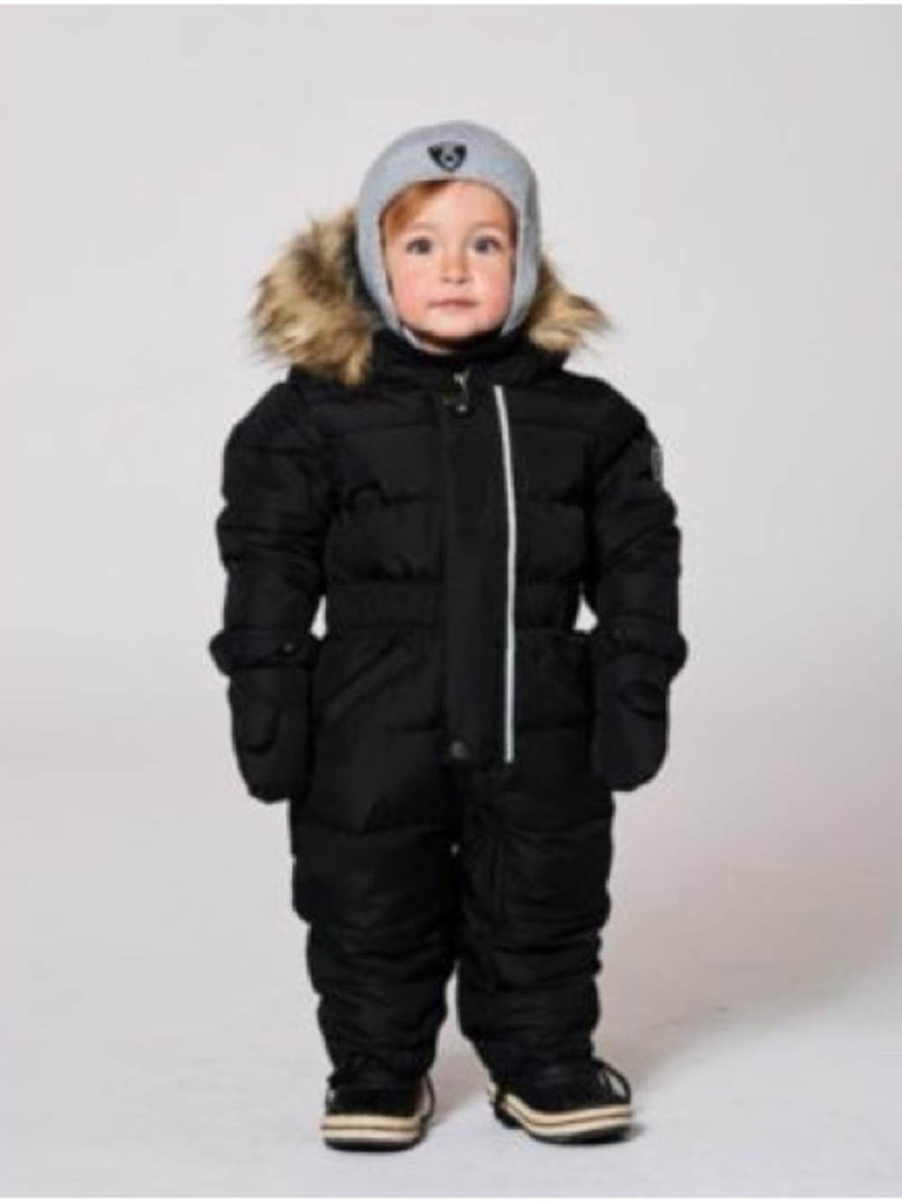 Deux par Deux Baby Snowsuit - Size 18M - Black
